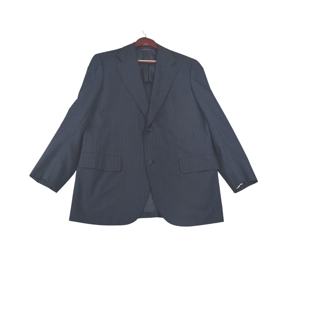 Brooks Brothers 346 Mens 42S Navy Blue Pinstripe 2 Button Blazer Sport Coat